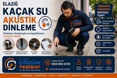 elazığ kaçak su Akustik Dinleme